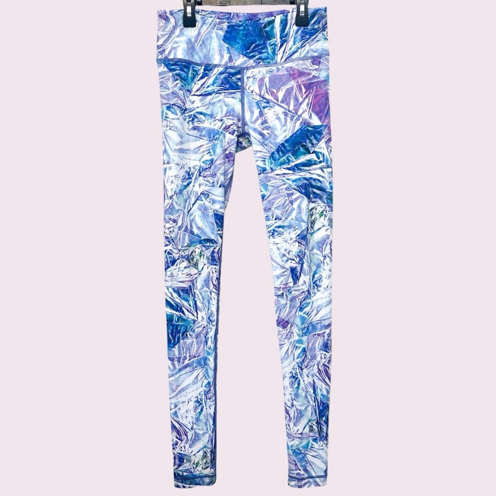 Wear it to heart holo foil print leggings